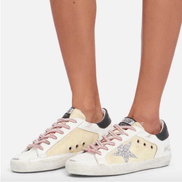 Golden Goose Superstar Beige Silver Glitter Star - Picture 10 of 10